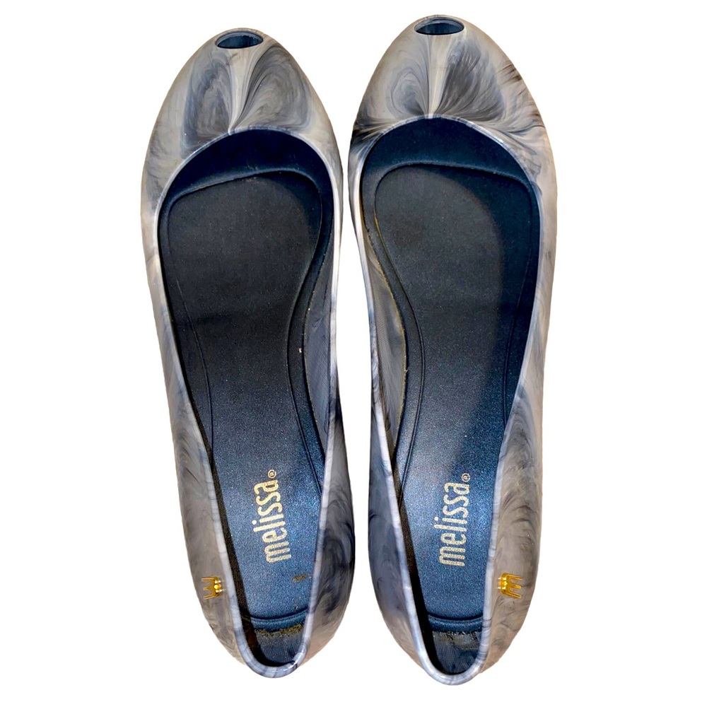 Gray Marble Melissa Shoes Size 7